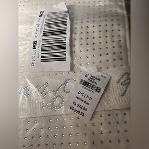 Victoria’s Secret PINK White Rhinestone Studded Shoulder Tote Bag NWT